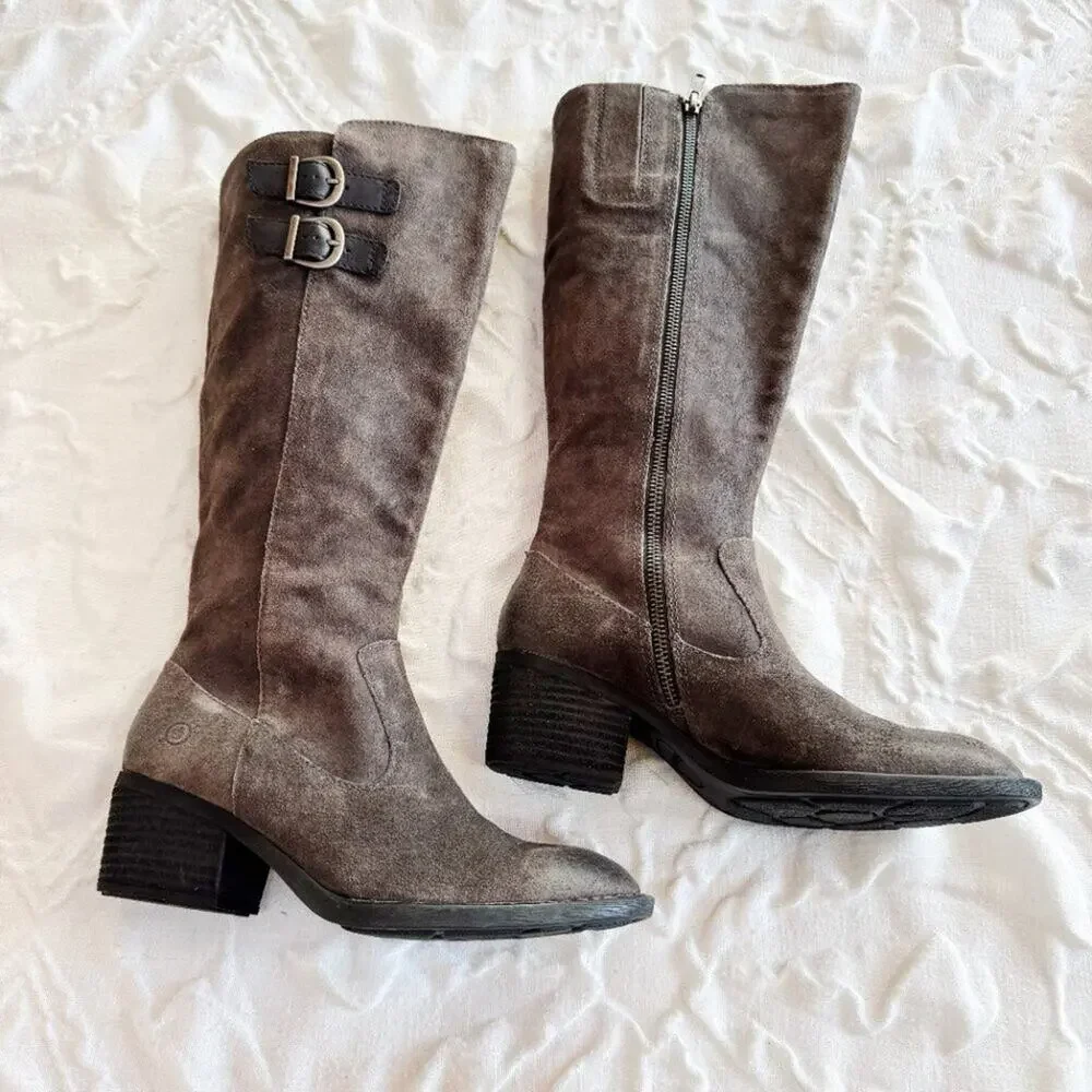 Born Bley Suede Boots Size 6 New $235